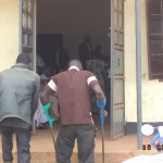 1 one of the disabled people arriving at Busimbi community hall